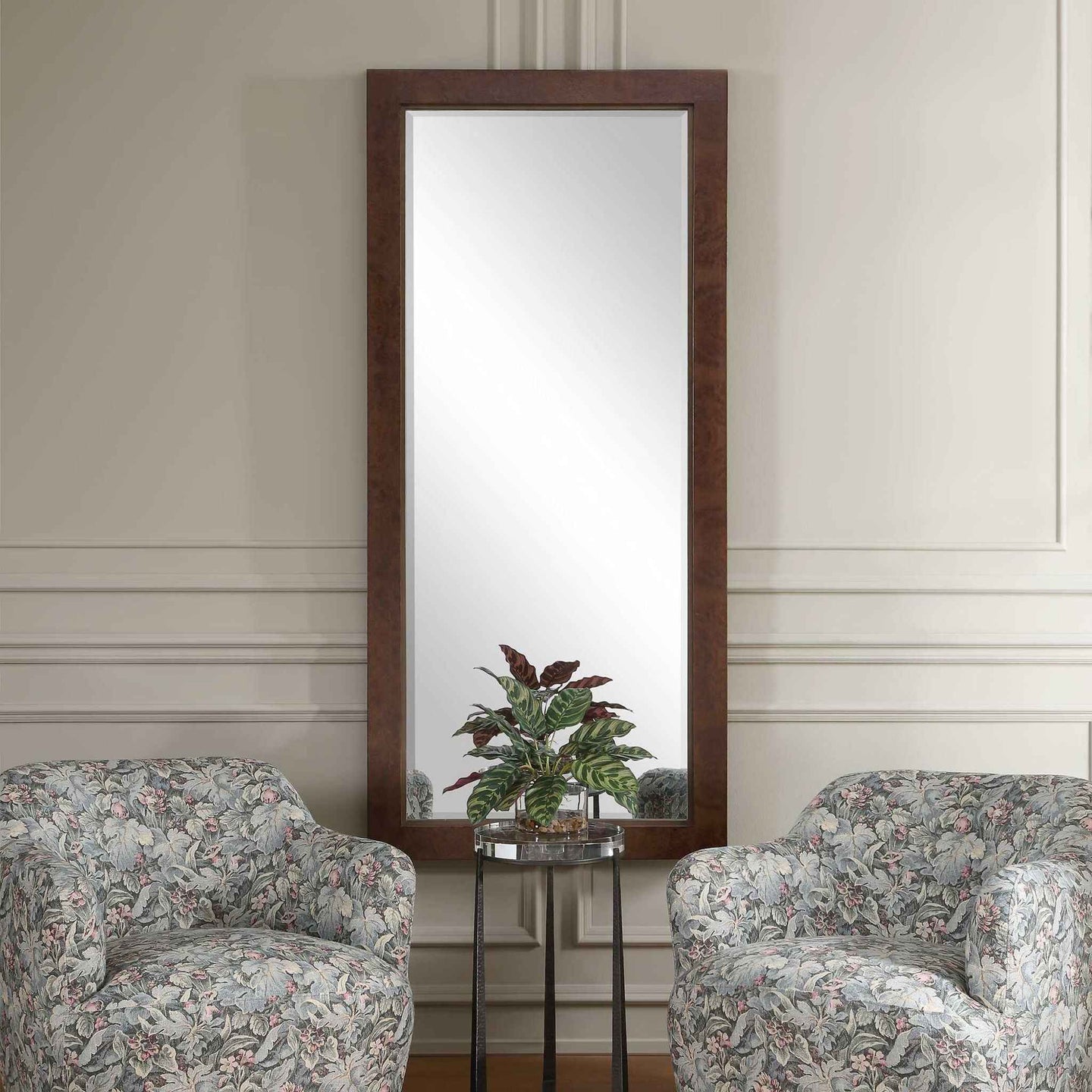 Durant - Tall Wood Mirror - Brown