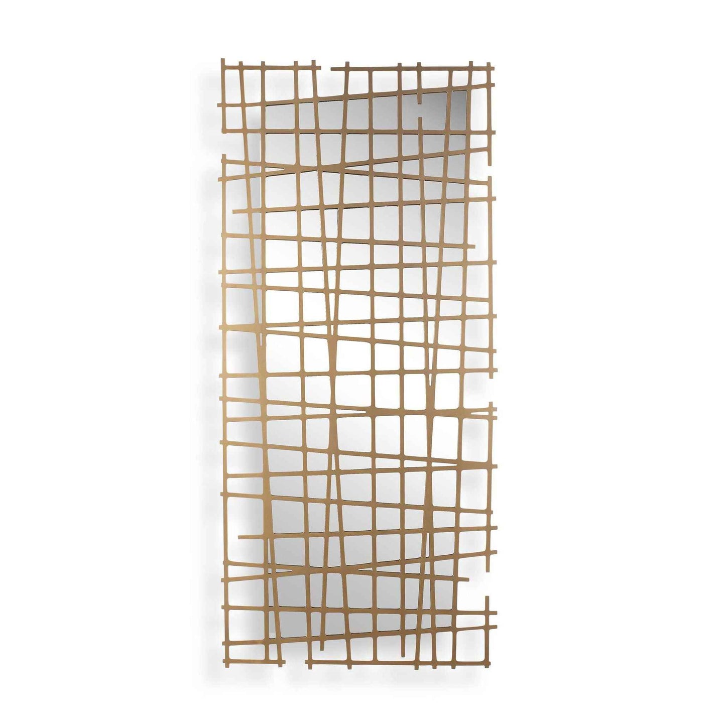 Golden Intersection - Mirrored Wall Decor - Brass