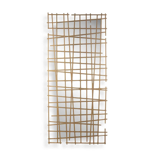 Golden Intersection - Mirrored Wall Decor - Brass