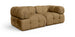 Orin - Velvet Performance Fabric Upholstered 2 Piece Modular Sofa (2 Corner Chairs)