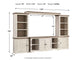 Havalance - 4 Pc. - Entertainment Center - 67" TV Stand - Brown / Beige