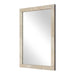 Pave - Rectangular Travertine Mirror - White