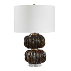Jaudon - Stacked Table Lamp - Black / Bronze / Brown