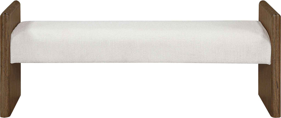 Hickory - Fabric Upholstered Bench - Brown Frame