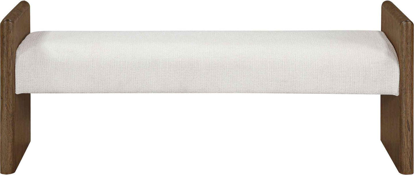 Hickory - Fabric Upholstered Bench - Brown Frame