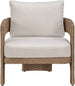 Sandbay - Olefin Water Resistant Fabric And Wicker Outdoor Patio Accent Chair