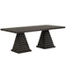 Plateau - 78" Rectangle Dining Table - Top & Base - Dark Brown