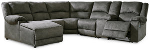 Benlocke Flannel Right Arm Facing Recliner 6 Pc Sectional