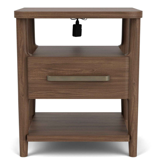 Delia - Accent Nightstand - Nouveau Walnut