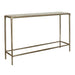 Minerva - Marble Top Console Table - Brass / Gray / White