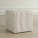 Joie - White Chenille Ottoman - White
