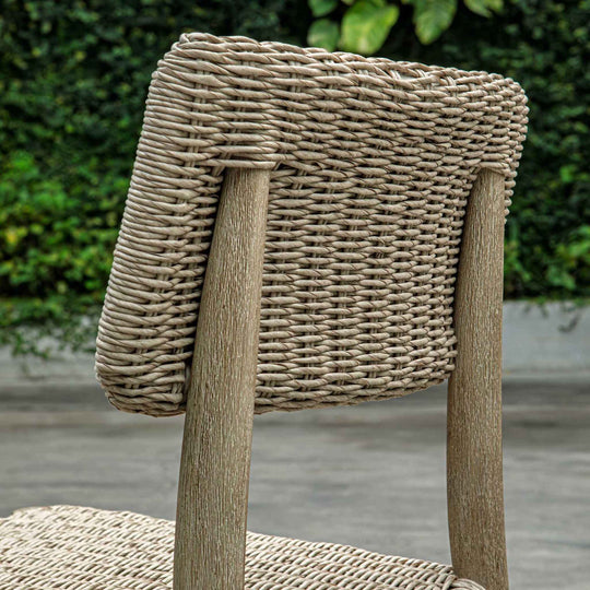 Kailua - Outdoor Wicker Dining Chair - Gray