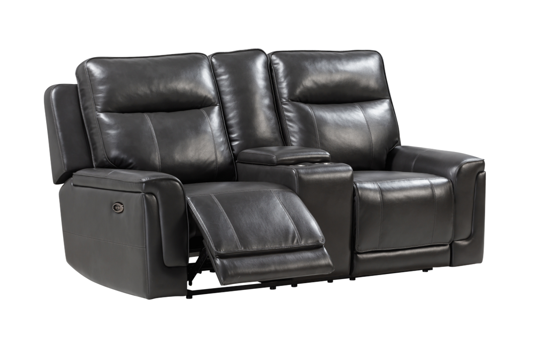 Dallas Power Recliner Love Seat Charcoal