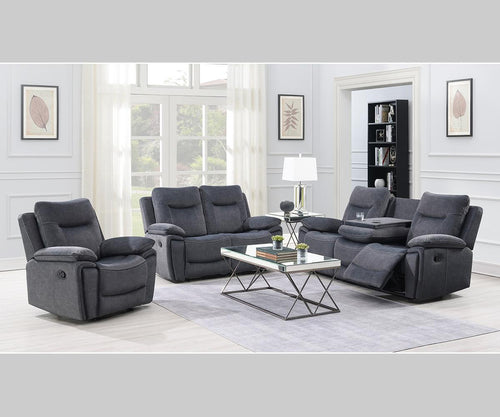 Finley Recliner Collection - Grey Fabric