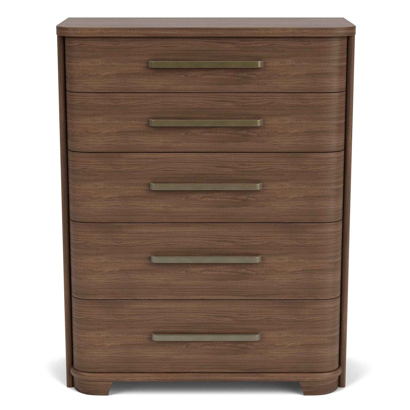 Delia - 5 Drawer Chest - Nouveau Walnut