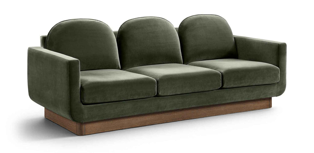 Diviento - Velvet Performance Fabric Upholstered Sofa