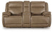 Glencroft - Power Reclining Loveseat With Console / Adjustable Headrest - Sahara