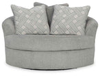 Casselbury - Oversized Swivel Accent Chair - Cement
