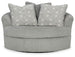Casselbury - Oversized Swivel Accent Chair - Cement
