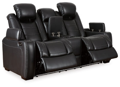 Party Time Power Reclining Loveseat with Console