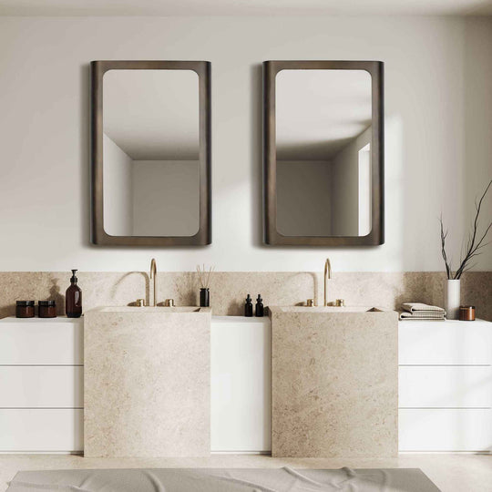 Fischer - Curved Edge Mirror - Gold Bronze