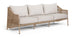 Coastline - Olefin Water Resistant Fabric And Wicker Outdoor Patio Sofa - Beige