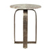 Warner - Indoor-Outdoor Side Table - Antiqued Champagne / White