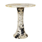 Cadas - Indoor-Outdoor Stone Side Table - Black / White
