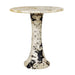 Cadas - Indoor-Outdoor Stone Side Table - Black / White