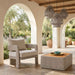 Sandbay - Olefin Water Resistant Fabric And Wicker Outdoor Patio Accent Chair