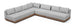 Solace - Olefin Performance Fabric 4 Piece Outdoor Patio Modular Sectional