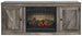 Wynnlow - TV Stand With Faux Firebrick Fireplace Insert - Gray