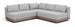 Solace - Olefin Performance Fabric 3 Piece Outdoor Patio Modular Sectional (2 Loveseats & Corner Chair)