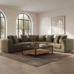 Davie - Classic L Modular Sectional - Olive