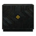 Faulkner - 3 Drawer Modern Chest - Black / Brass