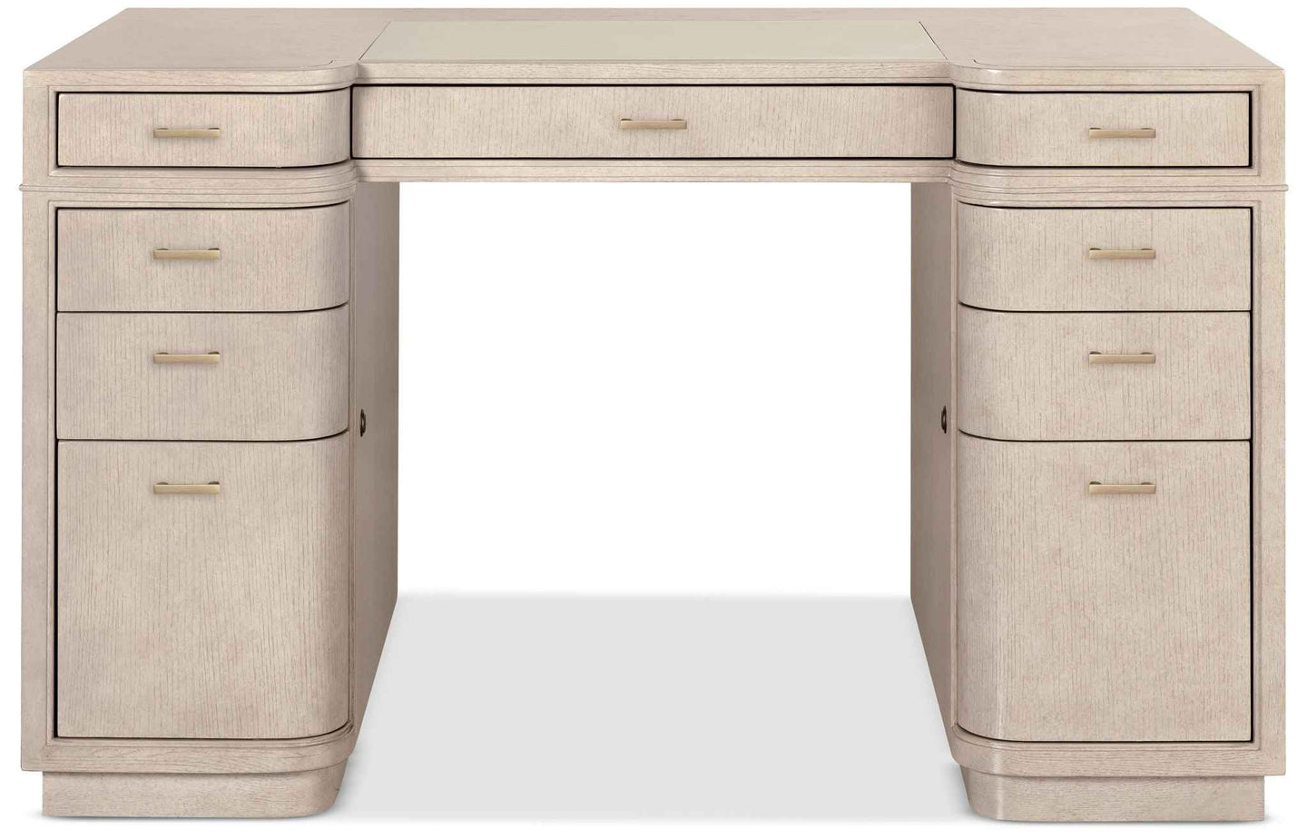 Marlowe - Knee-Hole Desk - Polished Limestone