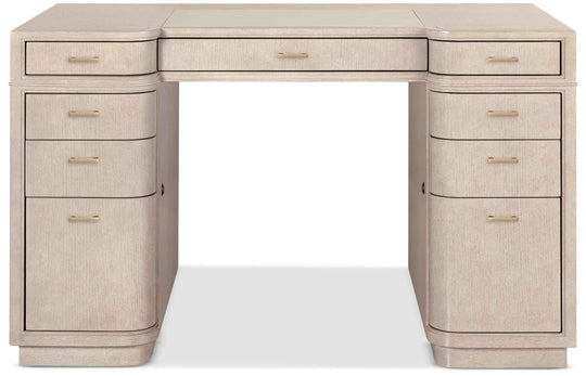 Marlowe - Knee-Hole Desk - Polished Limestone