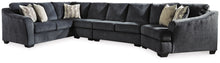 Load image into Gallery viewer, Eltmann Slate Right Arm Facing Cuddler 4 Pc Sectional
