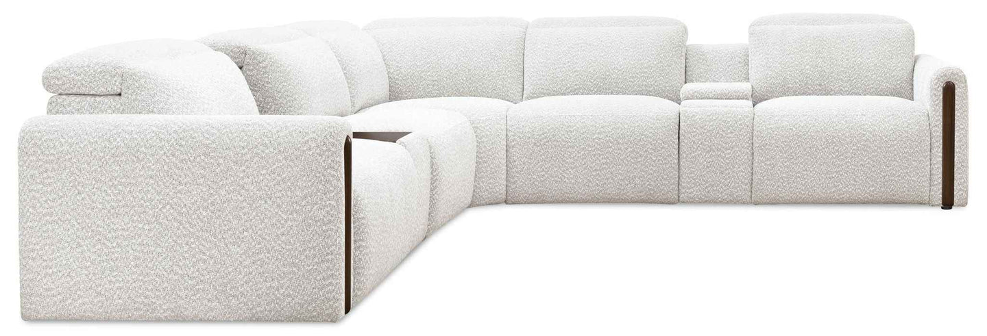 MS - Anaheim Seven-Piece Power Sectional - White