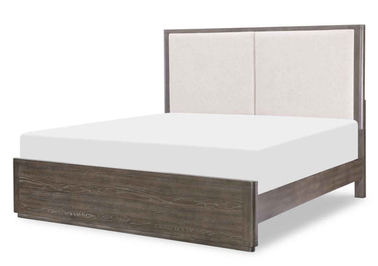 Horizons - Complete Upholstered Panel Bed - Deep Sable