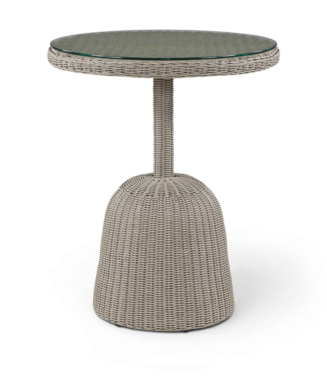 Seacrest - Tempered Glass Top And Wicker Outdoor Patio Counter Height Table