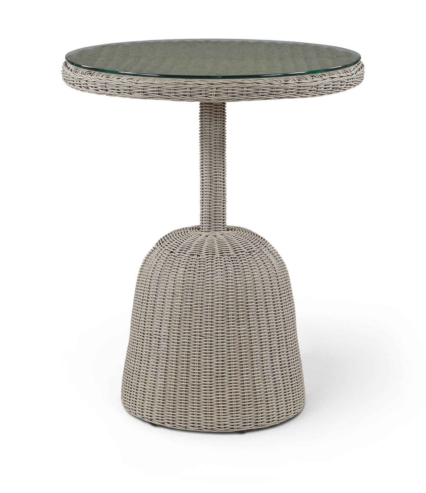 Seacrest - Tempered Glass Top And Wicker Outdoor Patio Counter Height Table