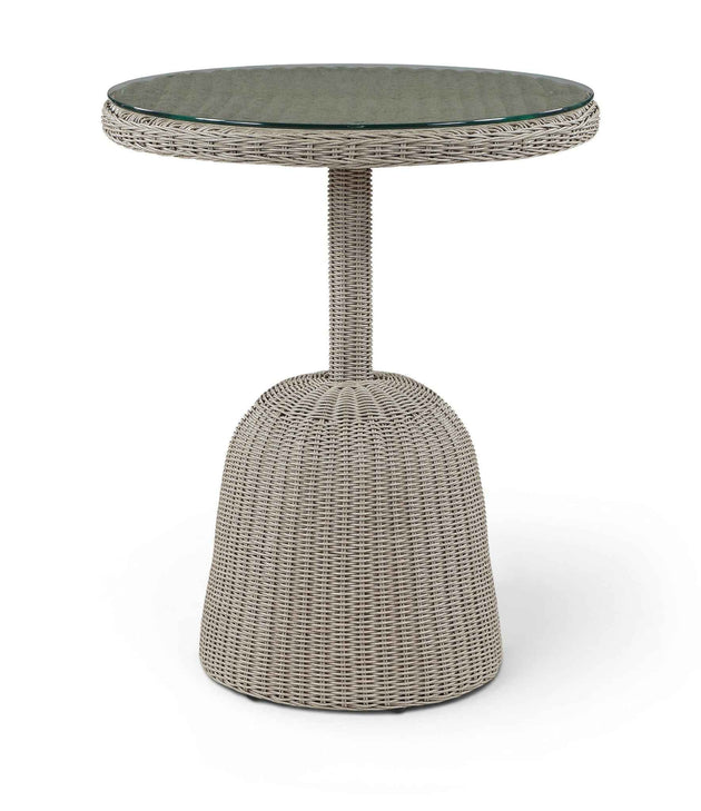 Seacrest - Tempered Glass Top And Wicker Outdoor Patio Counter Height Table