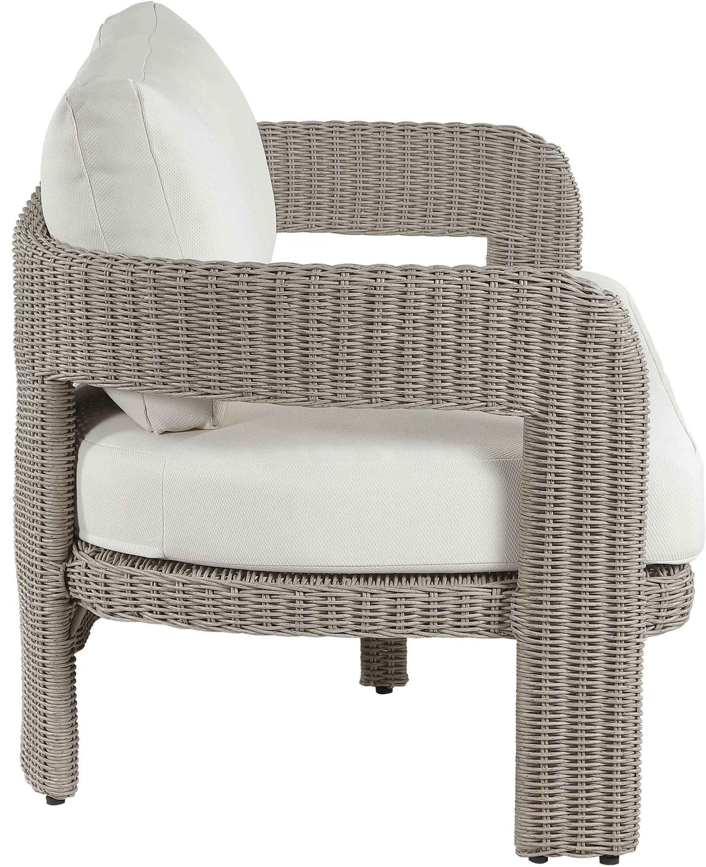 Sandbay - Olefin Water Resistant Fabric And Wicker Outdoor Patio Loveseat