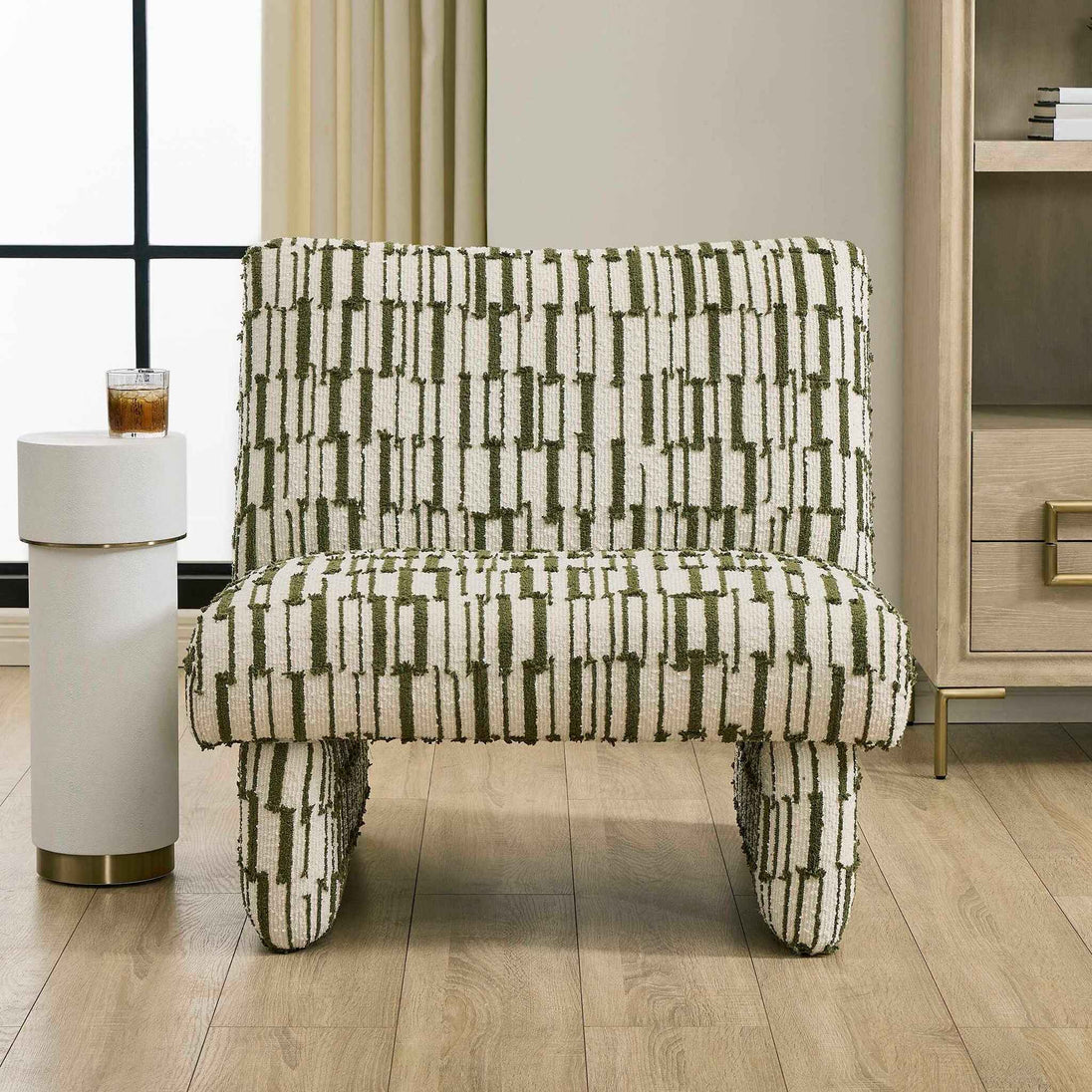 Willa - Accent Chair - Green / White