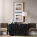 Between Lines - Abstract Painting (Set of 2) - Brown / White