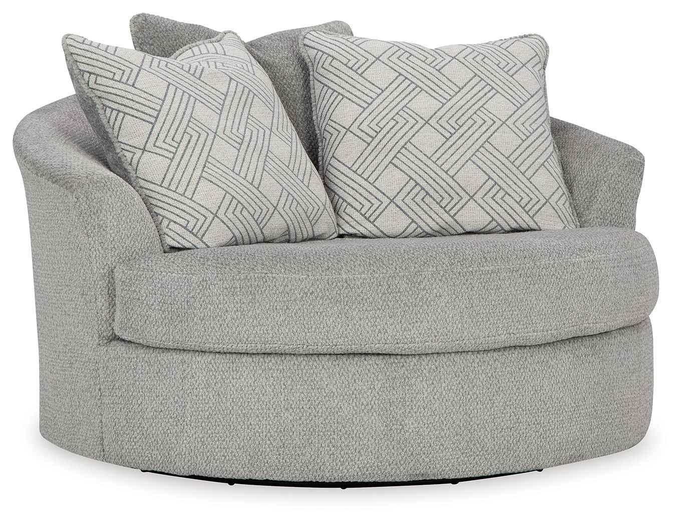 Casselbury - Oversized Swivel Accent Chair - Cement
