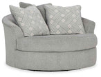 Casselbury - Oversized Swivel Accent Chair - Cement
