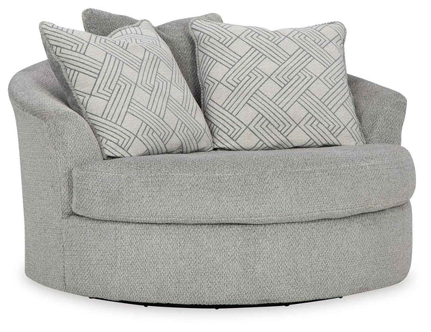 Casselbury - Oversized Swivel Accent Chair - Cement