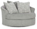 Casselbury - Oversized Swivel Accent Chair - Cement